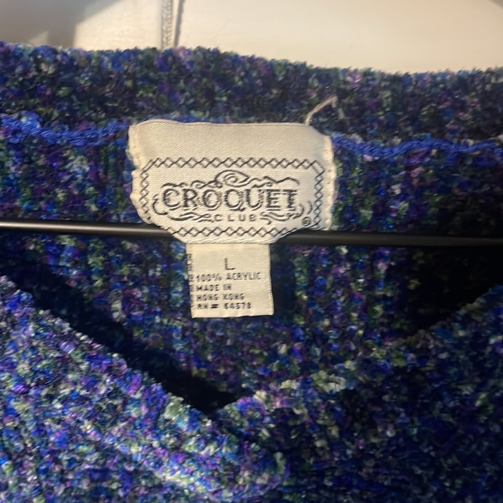 Vintage Croquet Club Crop Sweater Gem